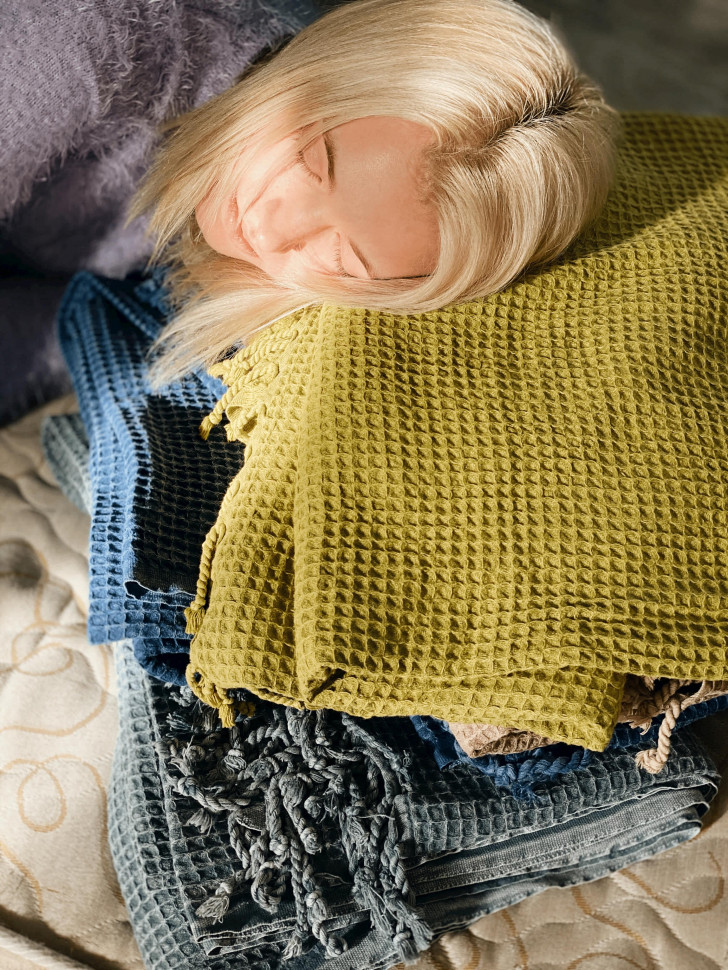 Хлопковое покрывало Waffle