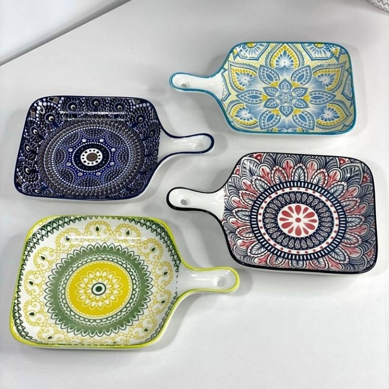 Тарілка глибока з ручкою Тригір'я 450 мл