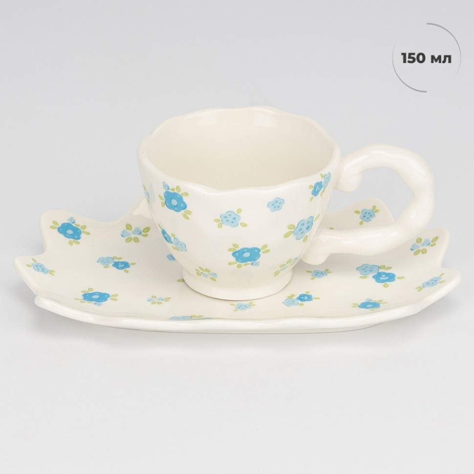 Чашка з блюдцем Heavenly flowers 150 мл
