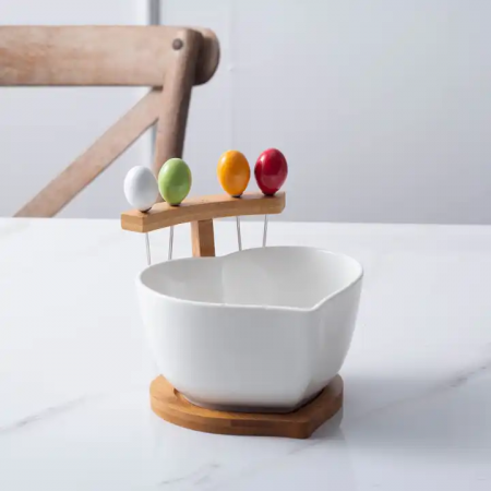 Піала на бамбуковій підставці Heart