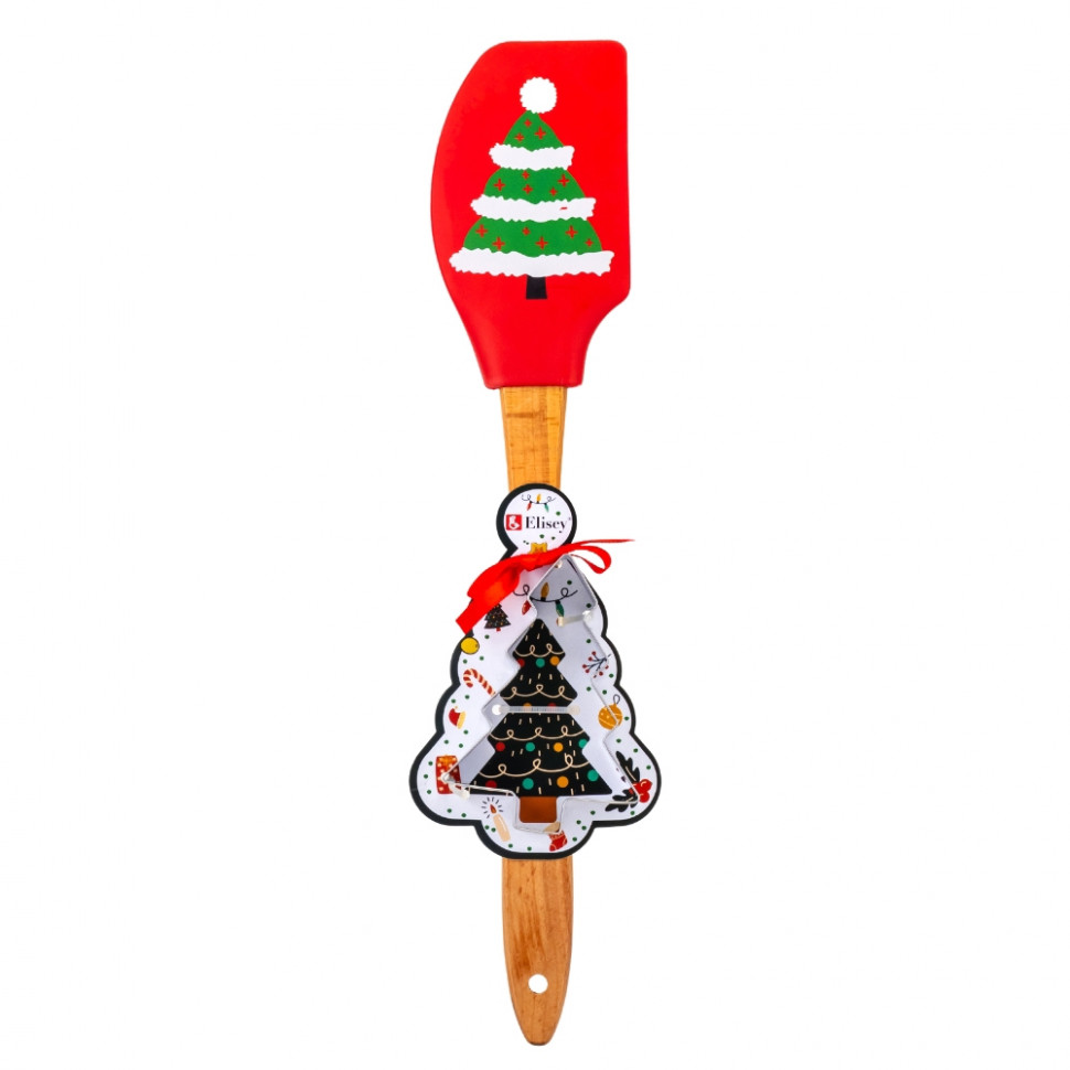 Лопатка кухонная с формочкой для печенья Christmas tree