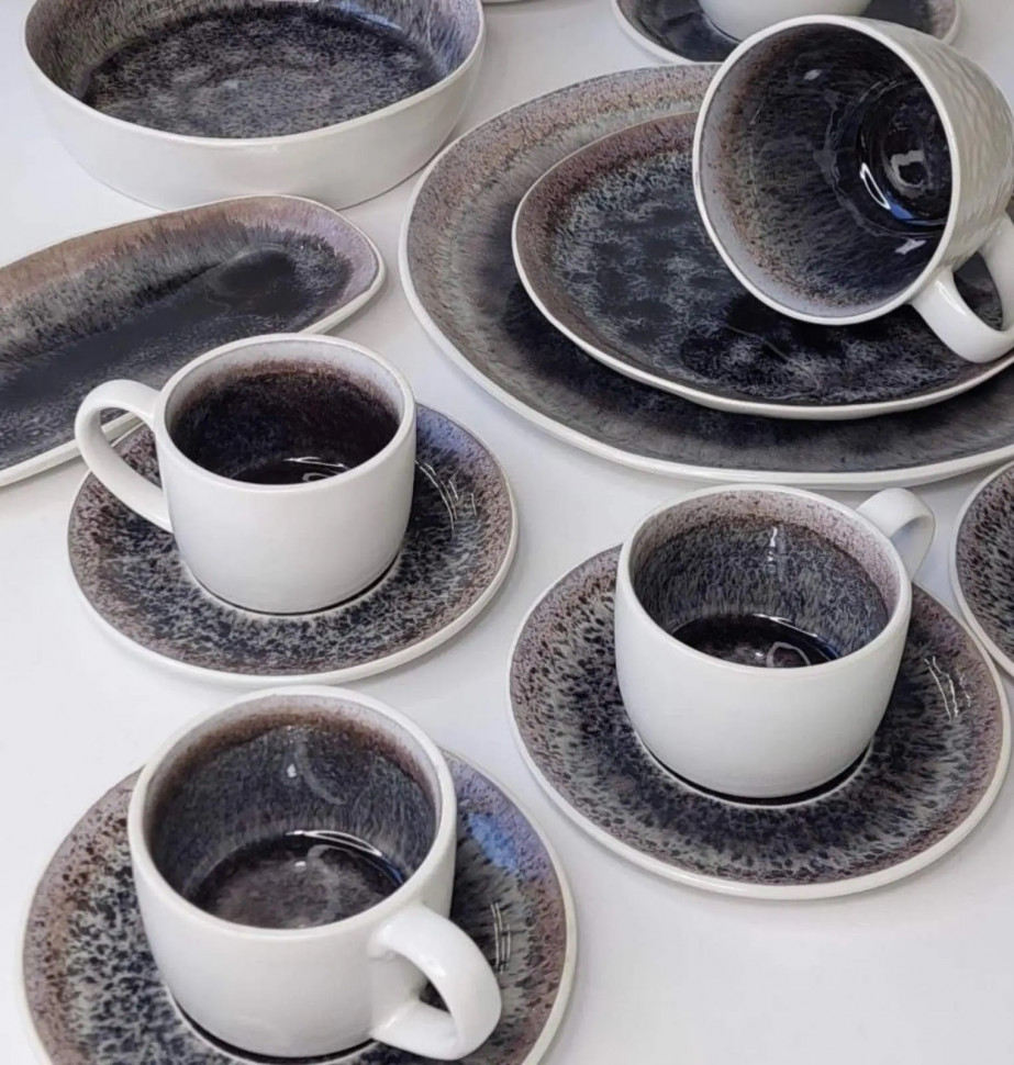 Набір 4 чашки + 4 блюдця Interstellar 150 мл 