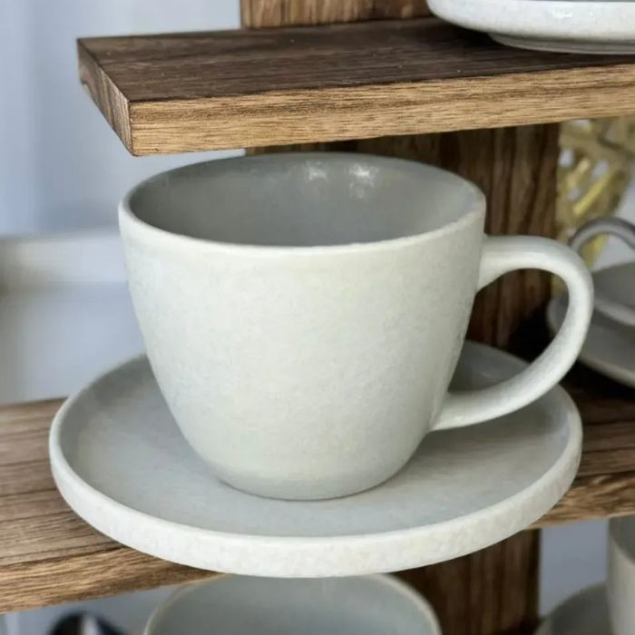 Набір 6 чашок + 6 блюдець Creamy Dot 420 мл