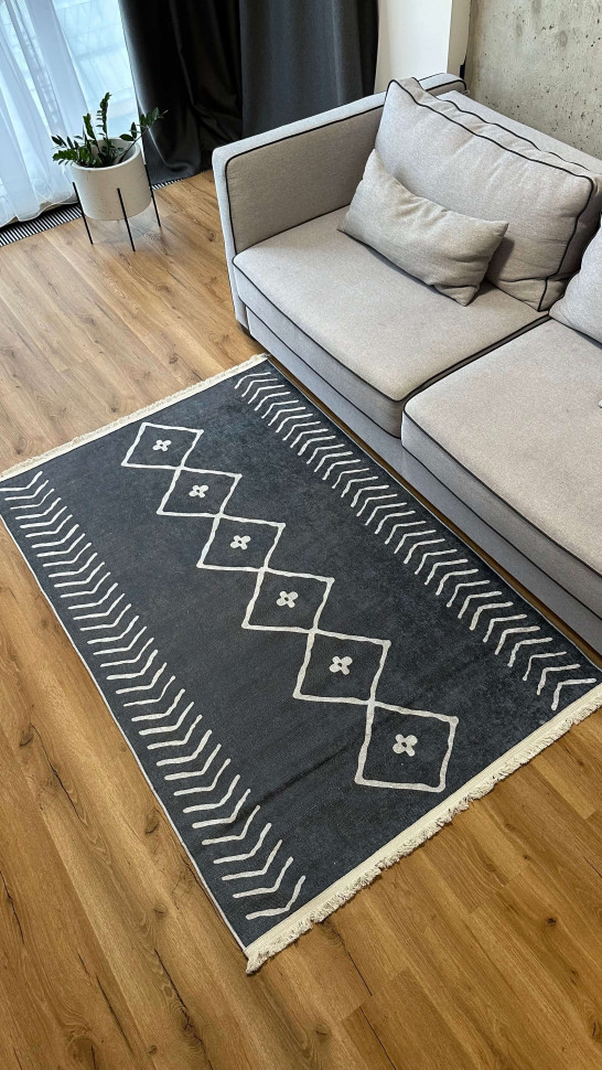 Безворсовый ковер Aztec black