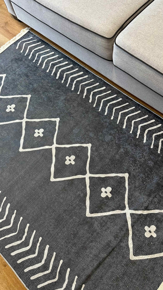 Безворсовый ковер Aztec black