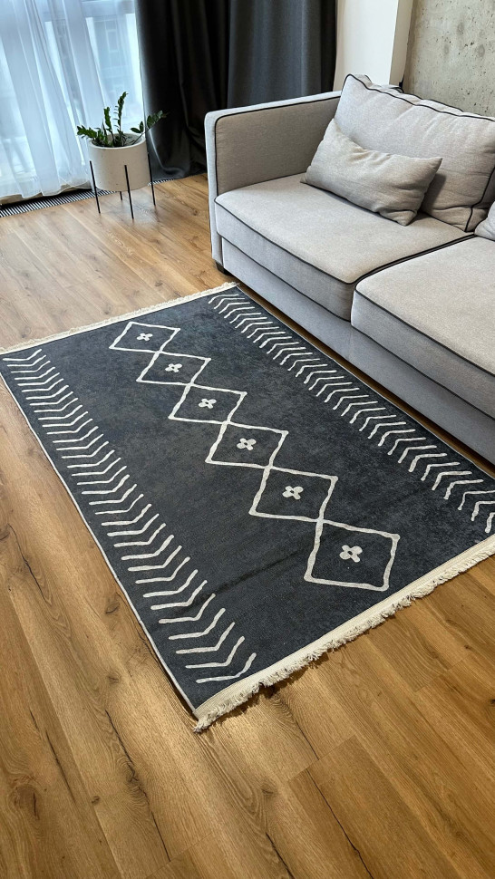 Безворсовый ковер Aztec black