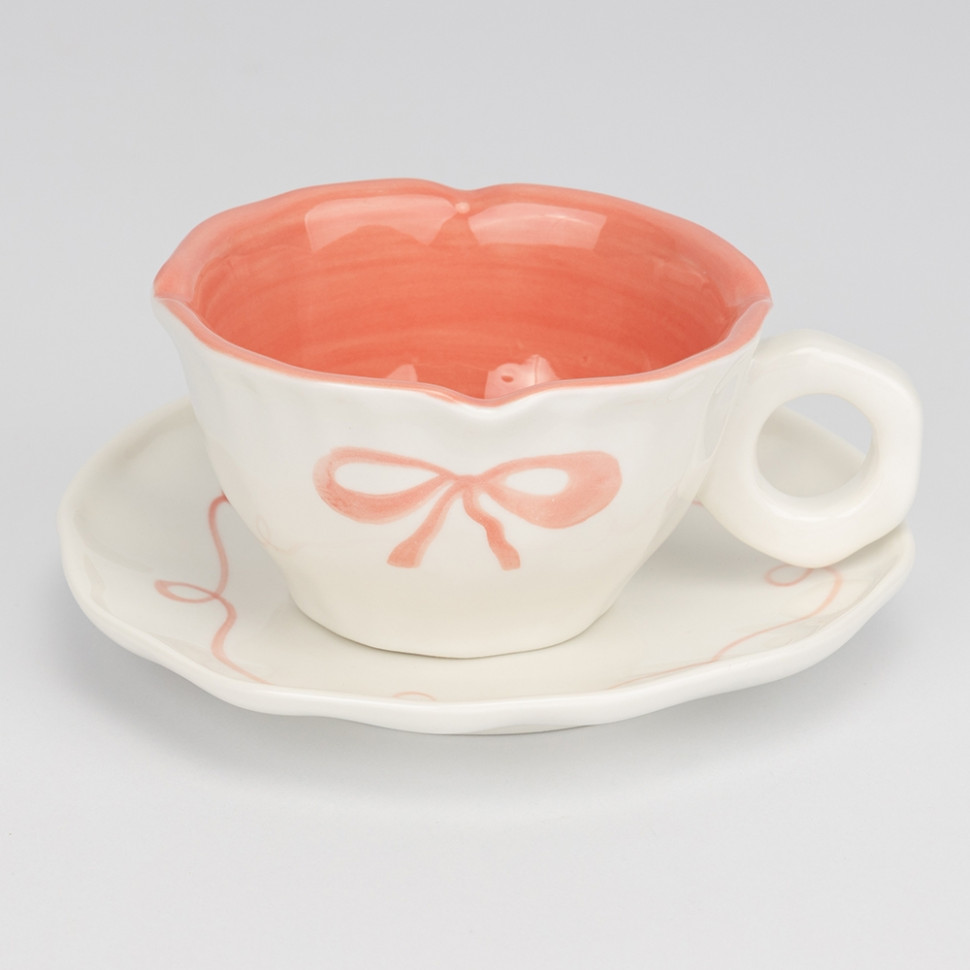 Чашка с блюдцем Tender bow 200 мл