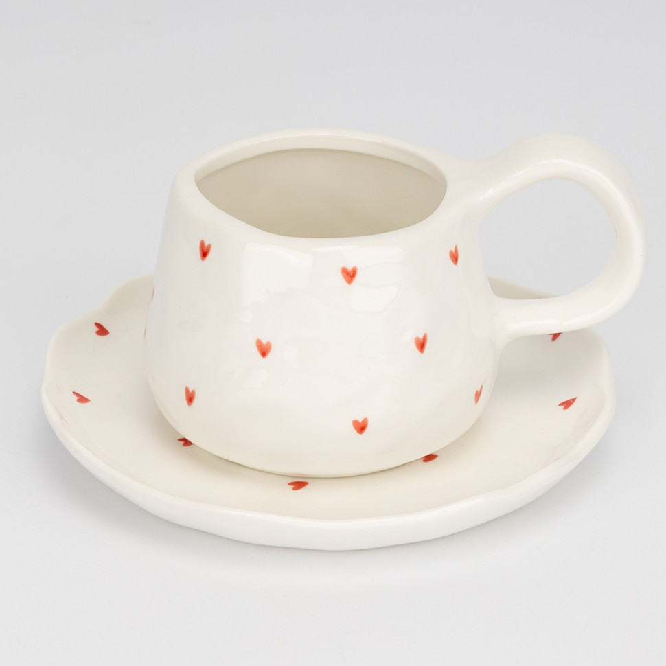 Чашка с блюдцем Heart 300 мл