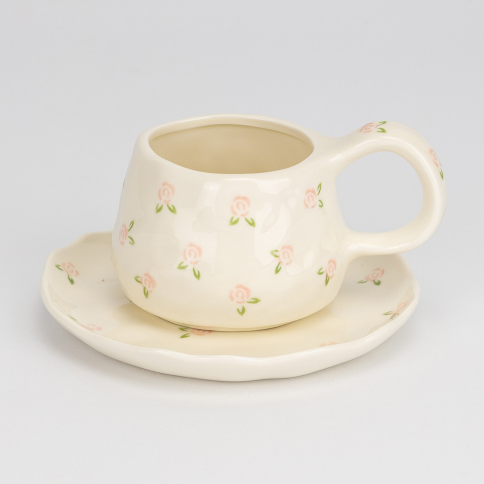 Чашка с блюдцем Delicate flower 300 мл 