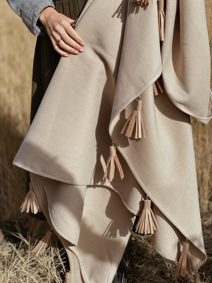 Кашемировый плед Cream