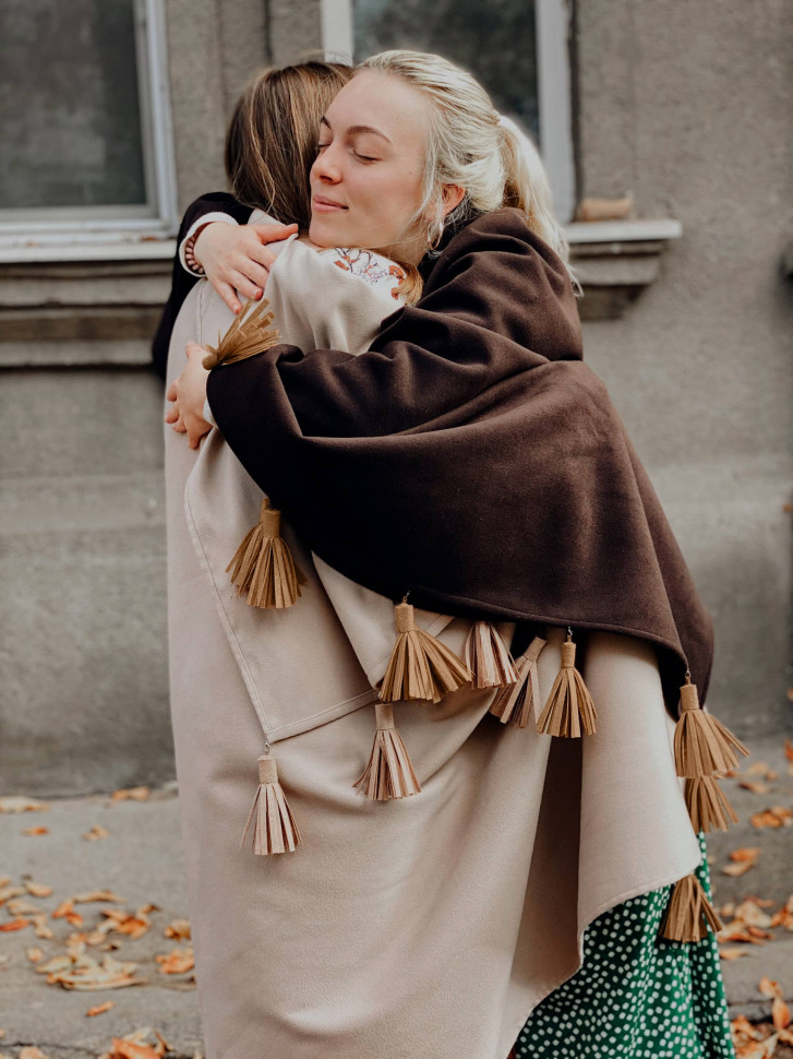 Кашемировый плед Cream