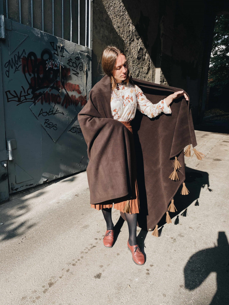 Кашемировый плед Cream