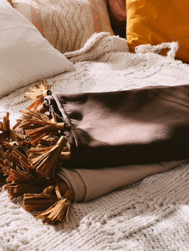 Кашемировый плед Cream