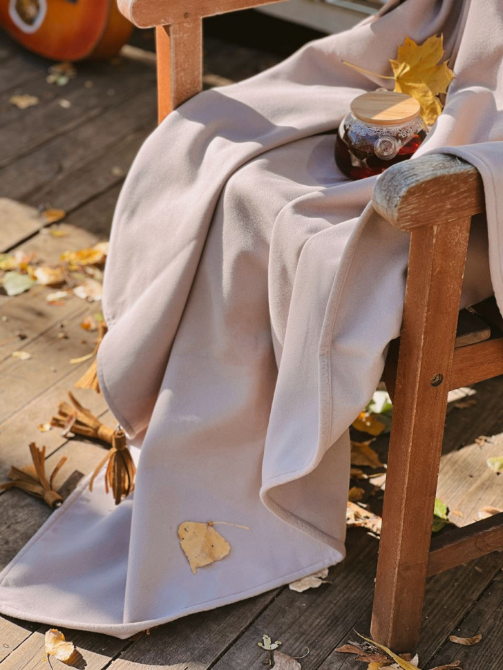 Кашемировый плед Cream