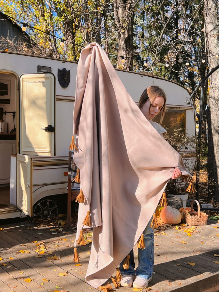 Кашемировый плед Cream