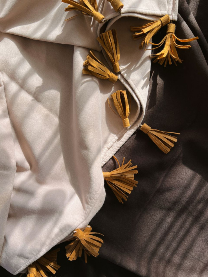 Кашемировый плед Cream