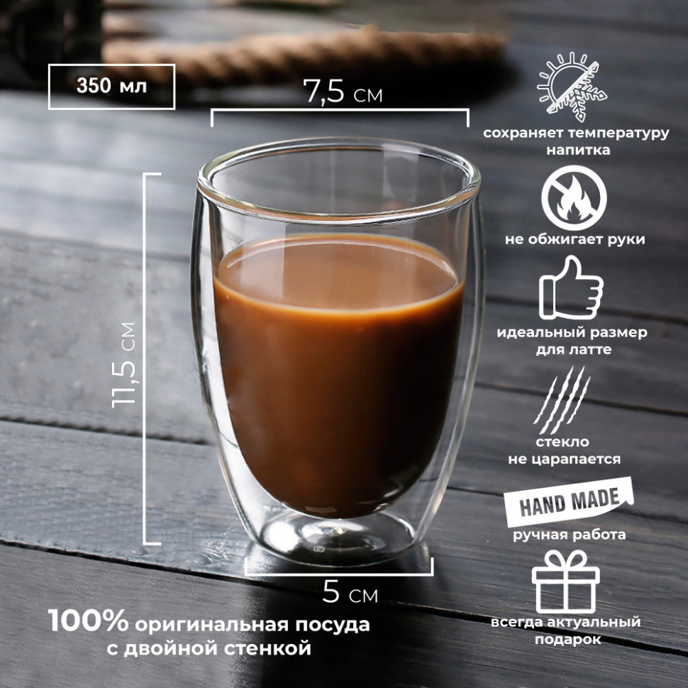 Набор стаканов с двойной стенкой Peak