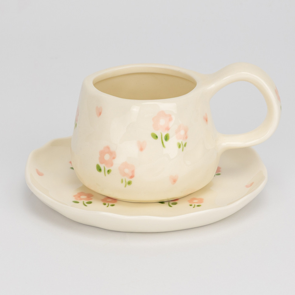 Чашка з блюдцем Delicate petals 300 мл