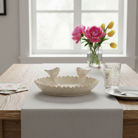 Набор блюд Beige Birds 2 шт 