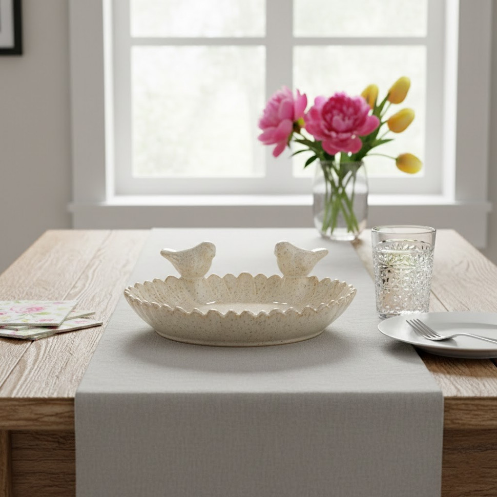 Набор блюд Beige Birds 2 шт 