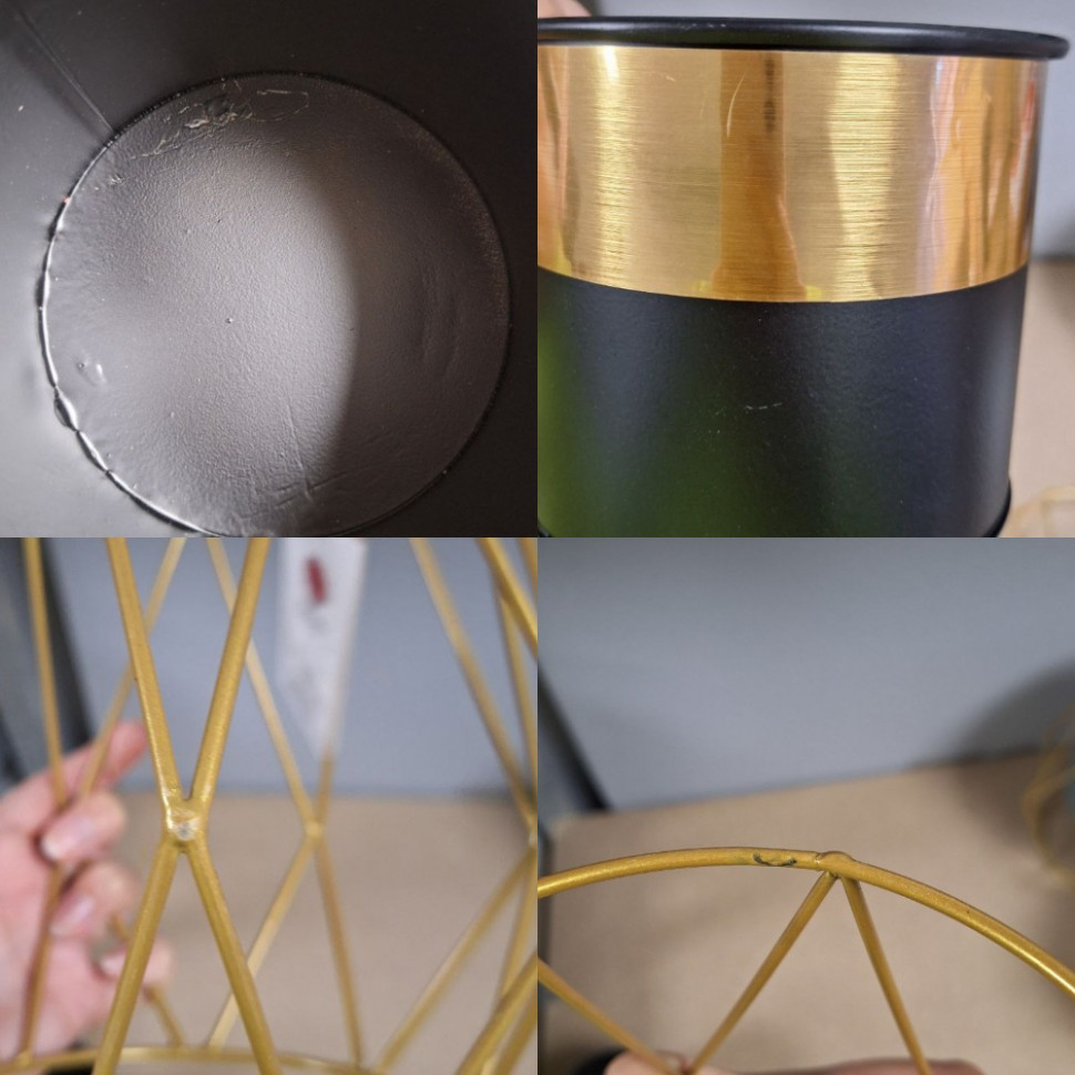 Металеве кашпо на підставці  Rhombus  (уцінка)