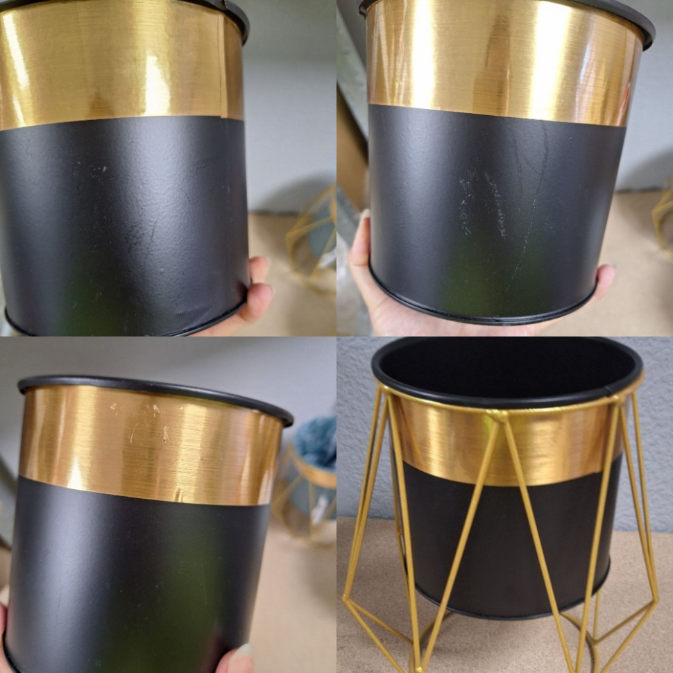 Металеве кашпо на підставці  Rhombus  (уцінка)