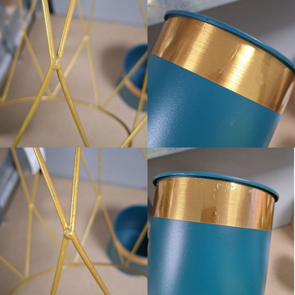 Металеве кашпо на підставці  Rhombus  (уцінка)