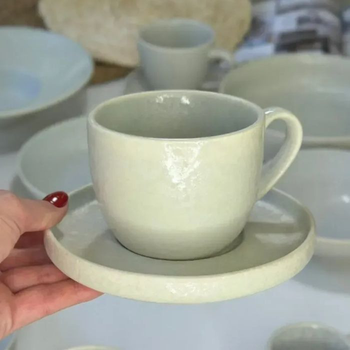 Набір 4 чашки + 4 блюдця Creamy Dot 300 мл