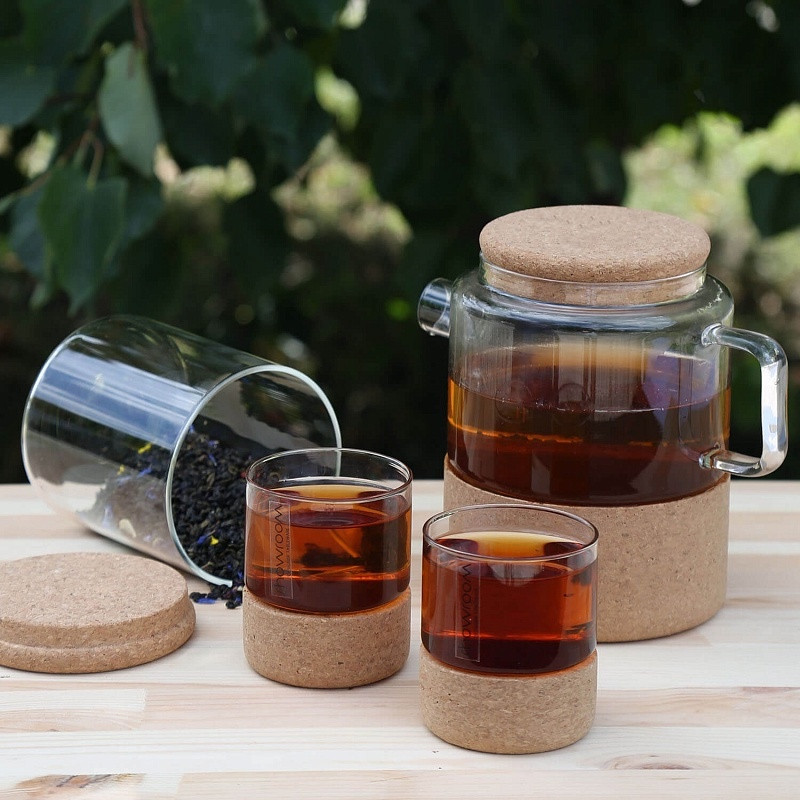 Cтакан с корковой подставкой Teeamo (200 мл)