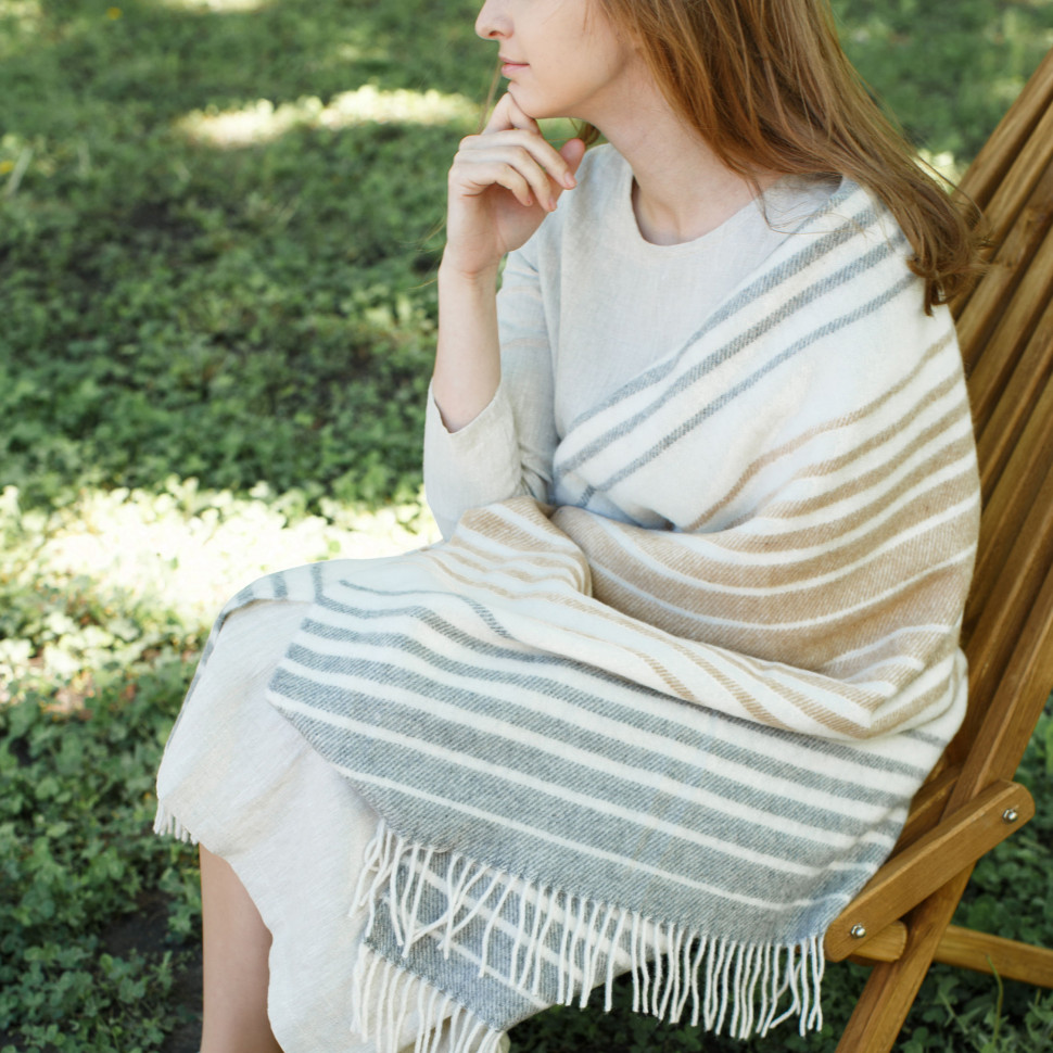 Шерстяной плед Pebble