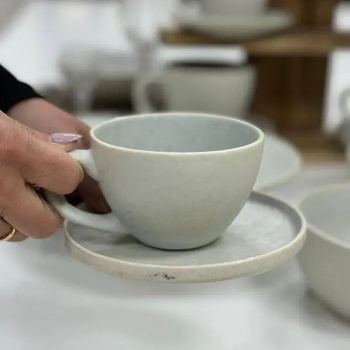 Набір 4 чашки + 4 блюдця Creamy Dot 250 мл