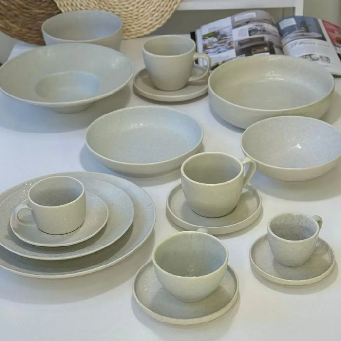 Набір 4 чашки + 4 блюдця Creamy Dot 250 мл