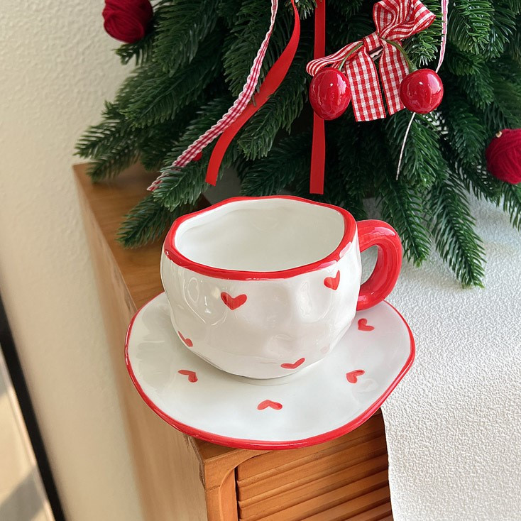 Чашка з блюдцем Heart to heart 350 мл