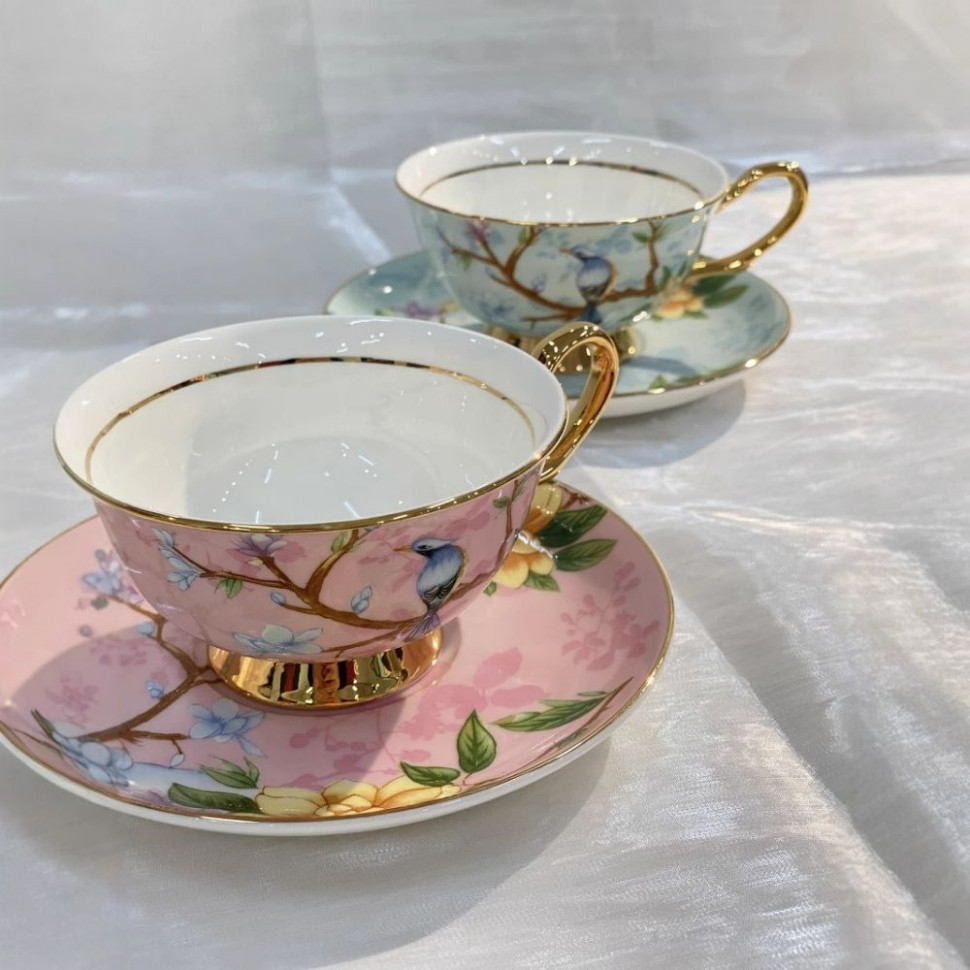 Чашка с блюдцем Spring Birds