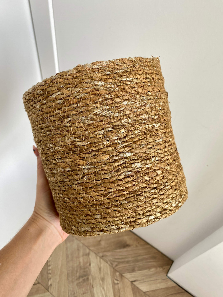 Плетеное кашпо с подкладкой Twine