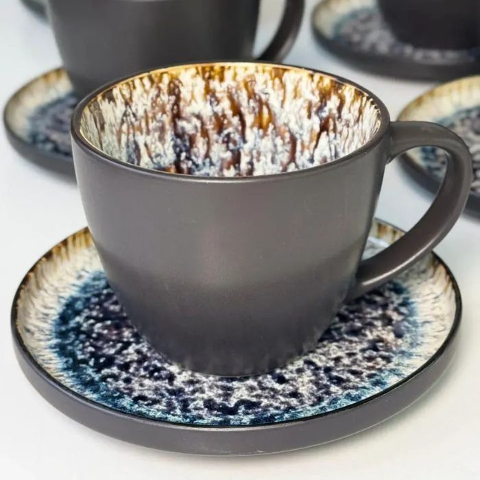 Набір 6 чашок + 6 блюдець Panoptikon 420 мл