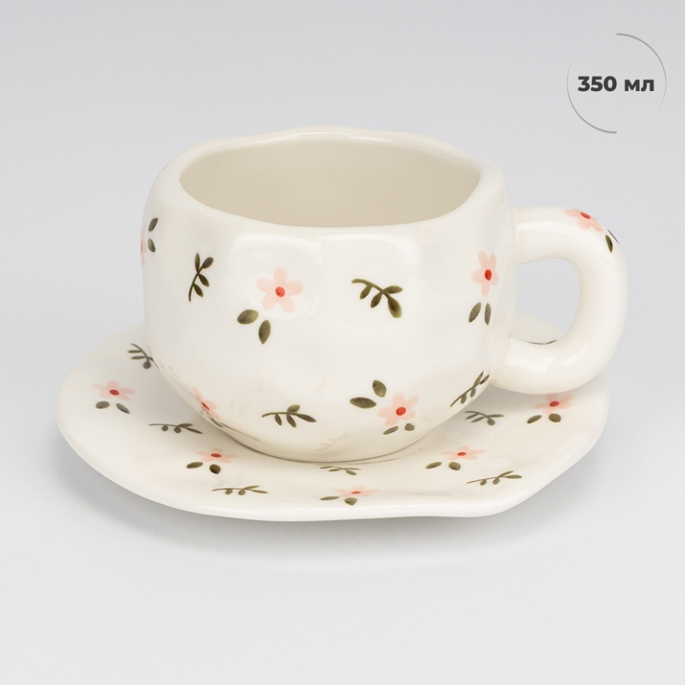 Чашка с блюдцем Floral mood 350 мл