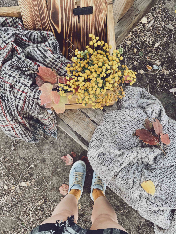 Вязаный плед Muscatt