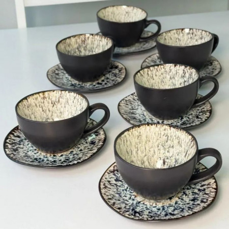 Набор 6 чашек + 6 блюдец Panoptikon 270 мл