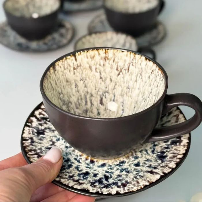 Набор 6 чашек + 6 блюдец Panoptikon 270 мл