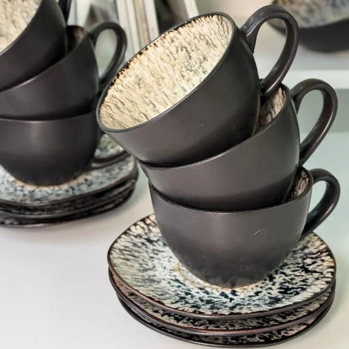 Набор 6 чашек + 6 блюдец Panoptikon 270 мл