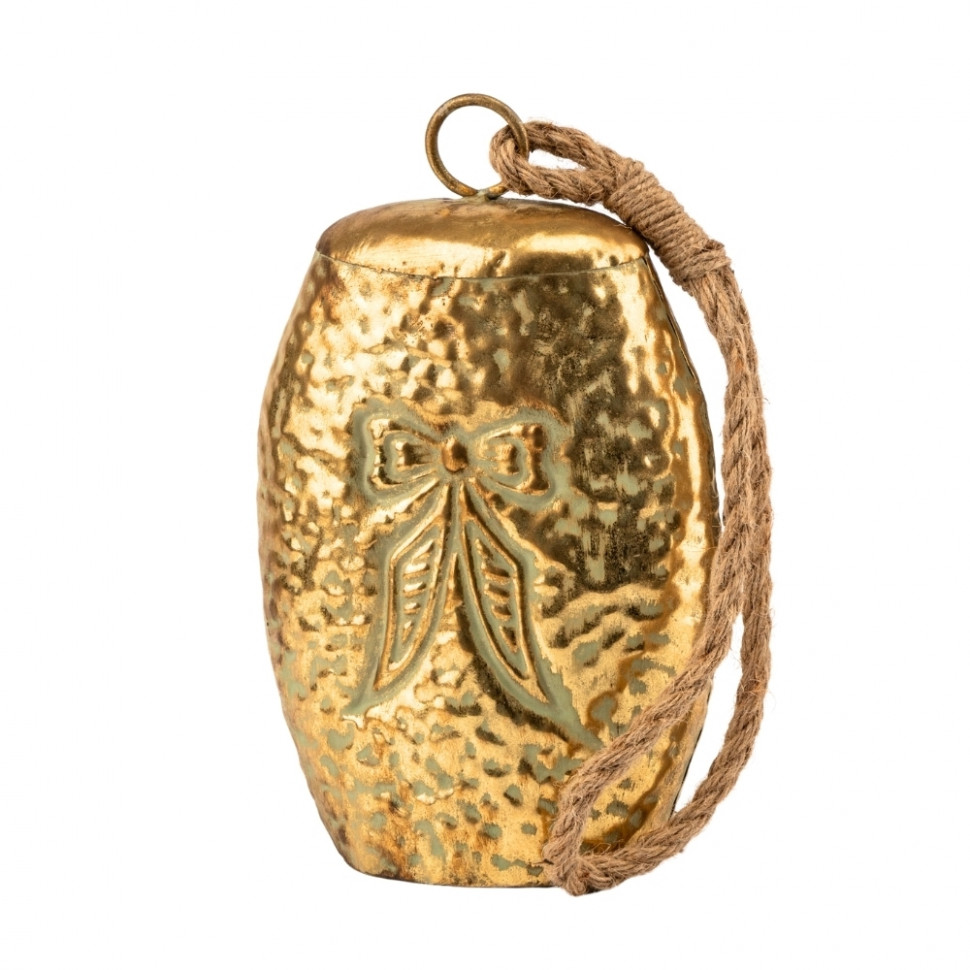 Золотий металевий дзвіночок 