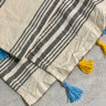 Пляжное полотенце Chill (Желто-голубые кисточки)