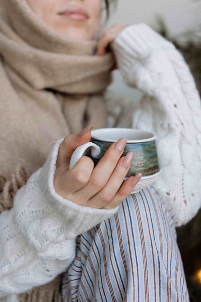 Керамічна чашка з блюдцем Melange 