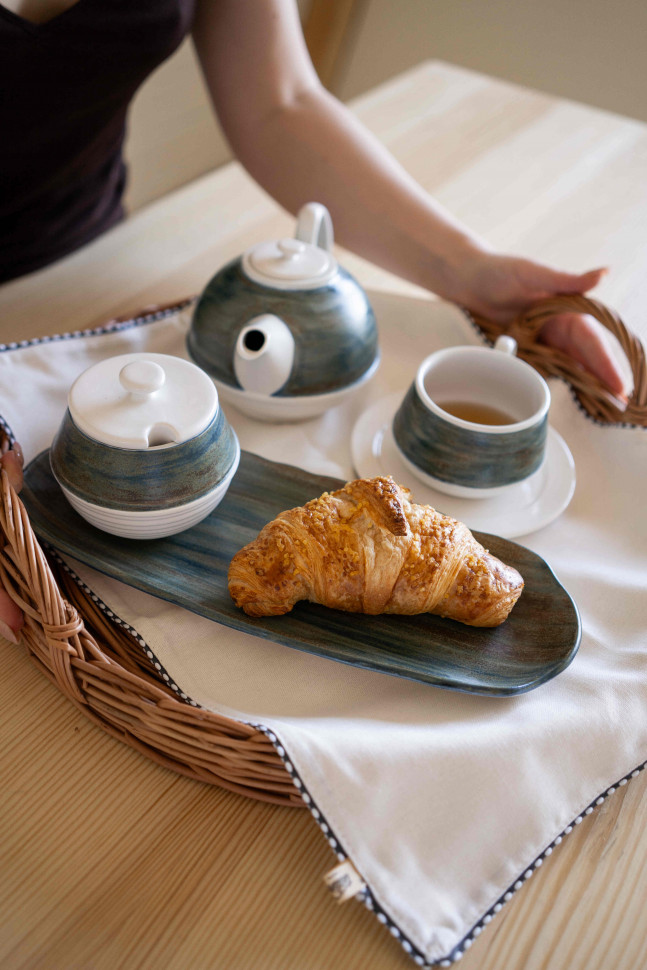 Керамічна чашка з блюдцем Melange 