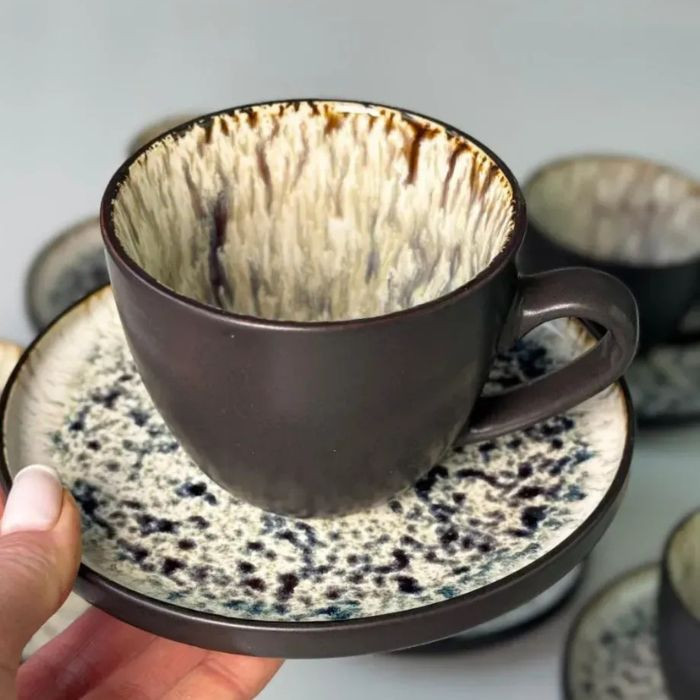 Набор 6 чашек + 6 блюдец Panoptikon 220 мл