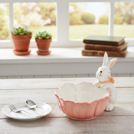 Емкость для хранения Rabbit with a flower