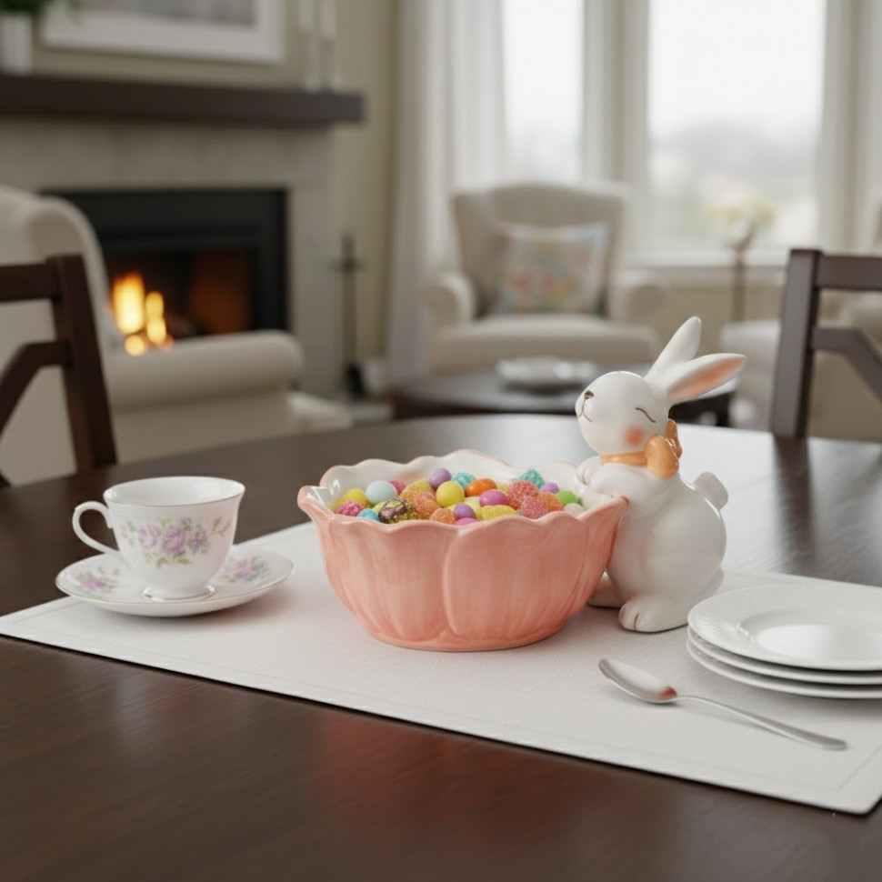 Емкость для хранения Rabbit with a flower