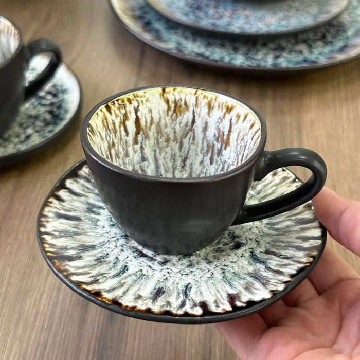 Набір 6 чашок + 6 блюдець Panoptikon 100 мл