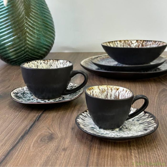 Набір 6 чашок + 6 блюдець Panoptikon 100 мл